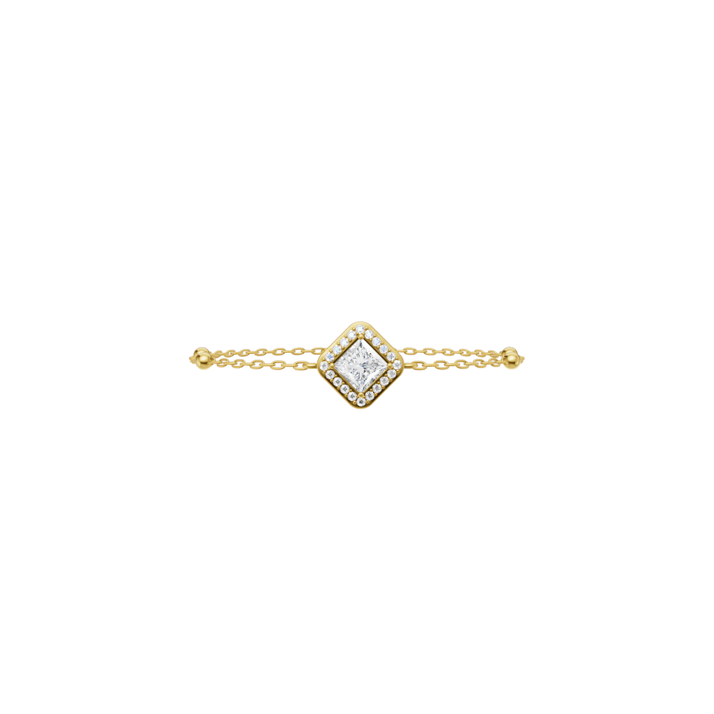 Princess Cut Lab Grown Diamond Halo Bracelet VENFORA