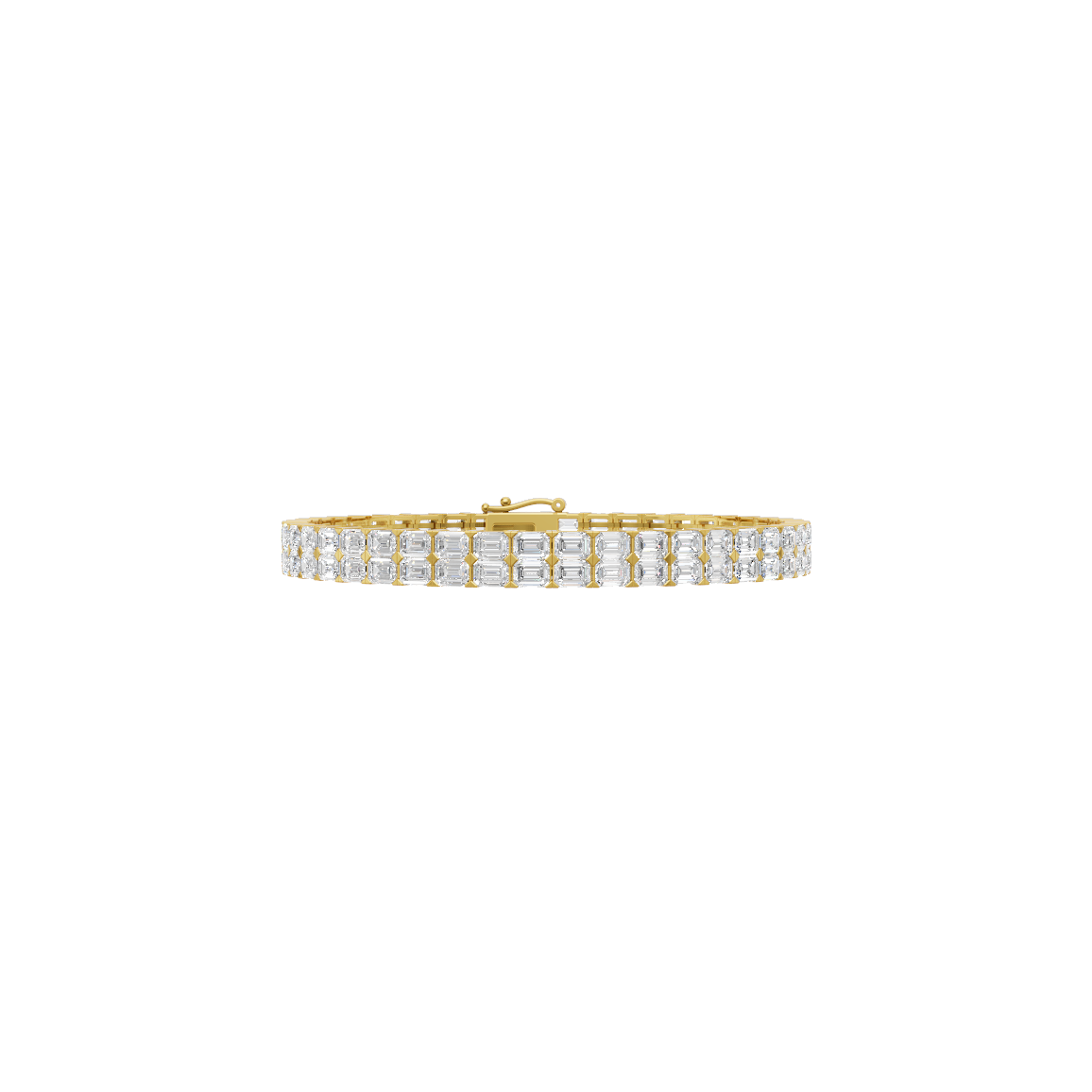 Emerald Cut Lab Grown Diamond Tennis Bracelet