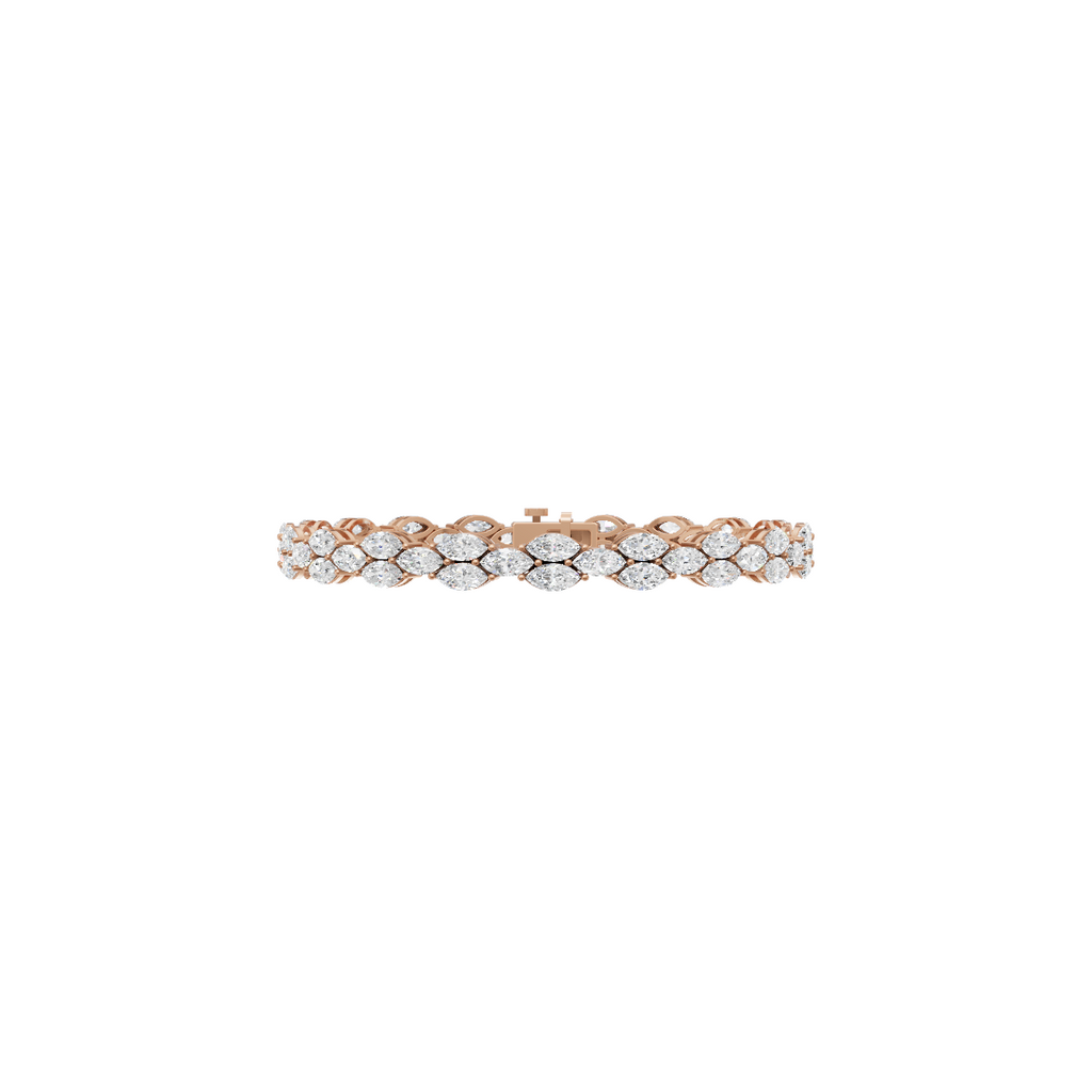 Marquise Cut Lab Grown Diamond Tennis Bracelet