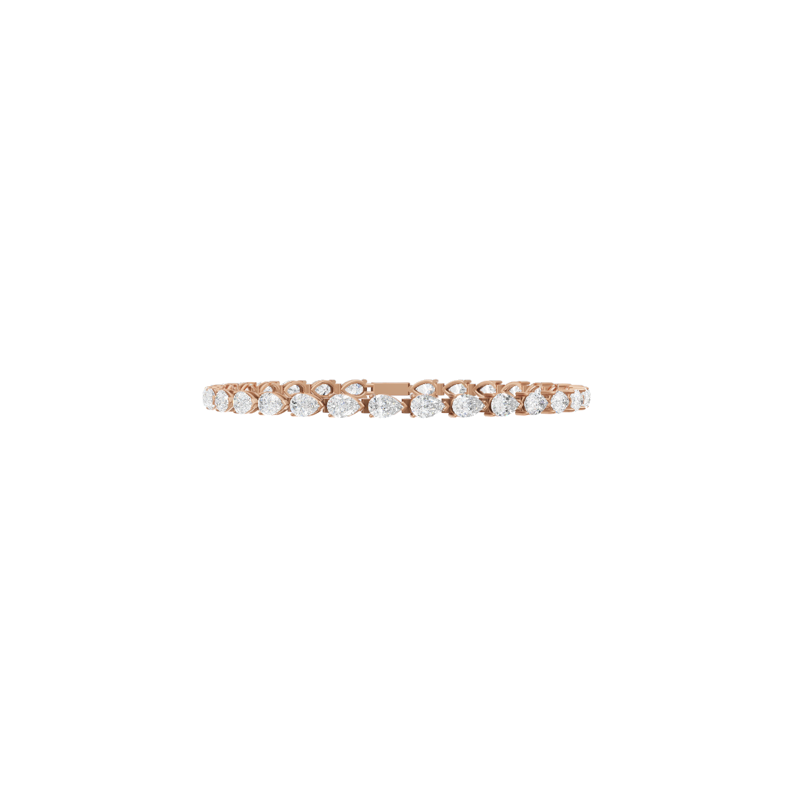 Pear Cut Lab Grown Diamond Station Bracelet