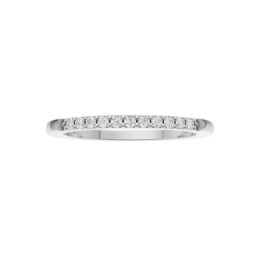 Minimal Diamond Row Band Ring