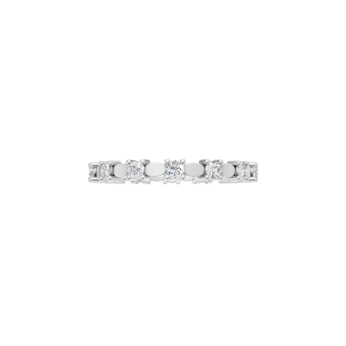 Floral Diamond Eternity Band Ring