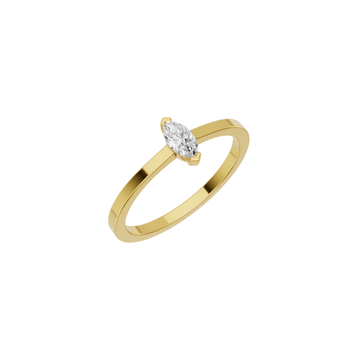 Marquise Cut Lab Grown Diamond Solitaire Ring
