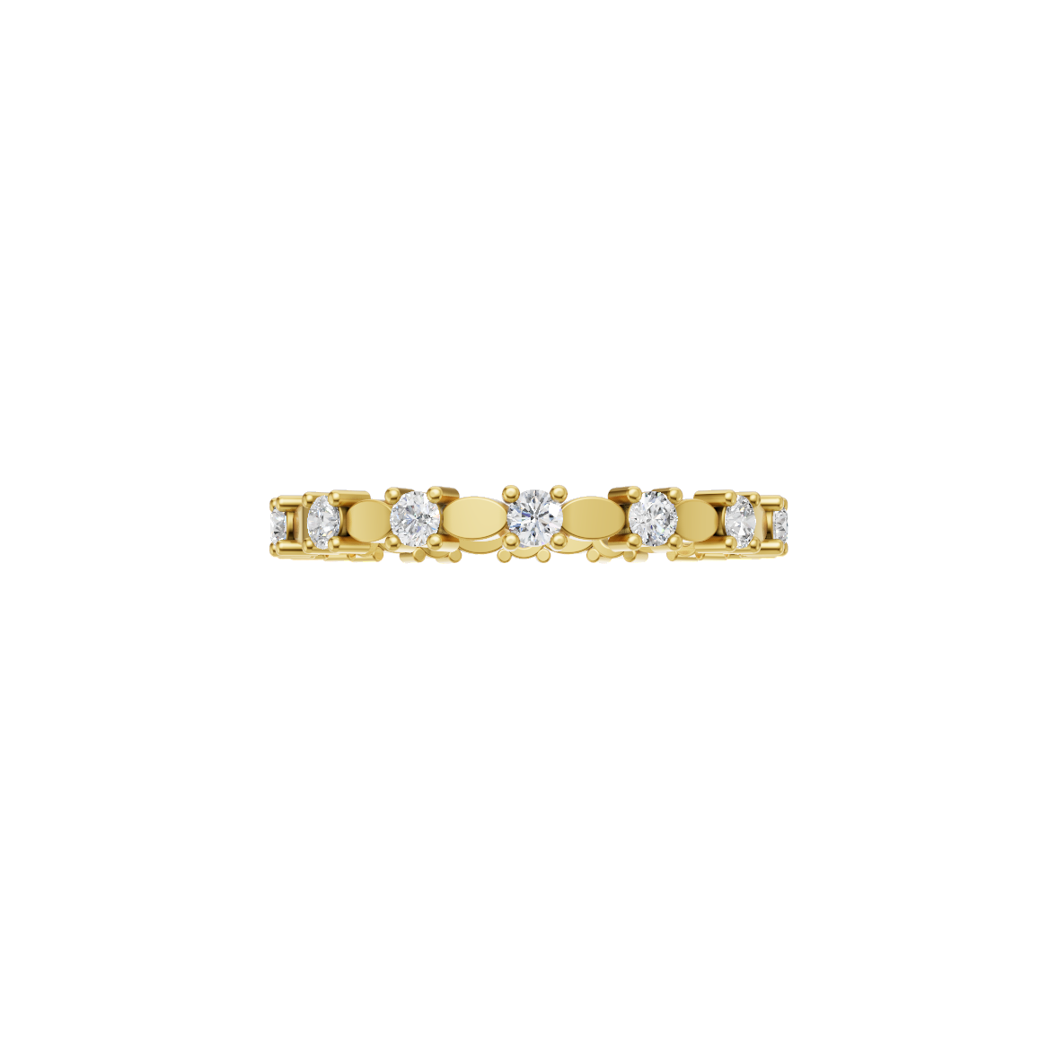 Floral Diamond Eternity Band Ring