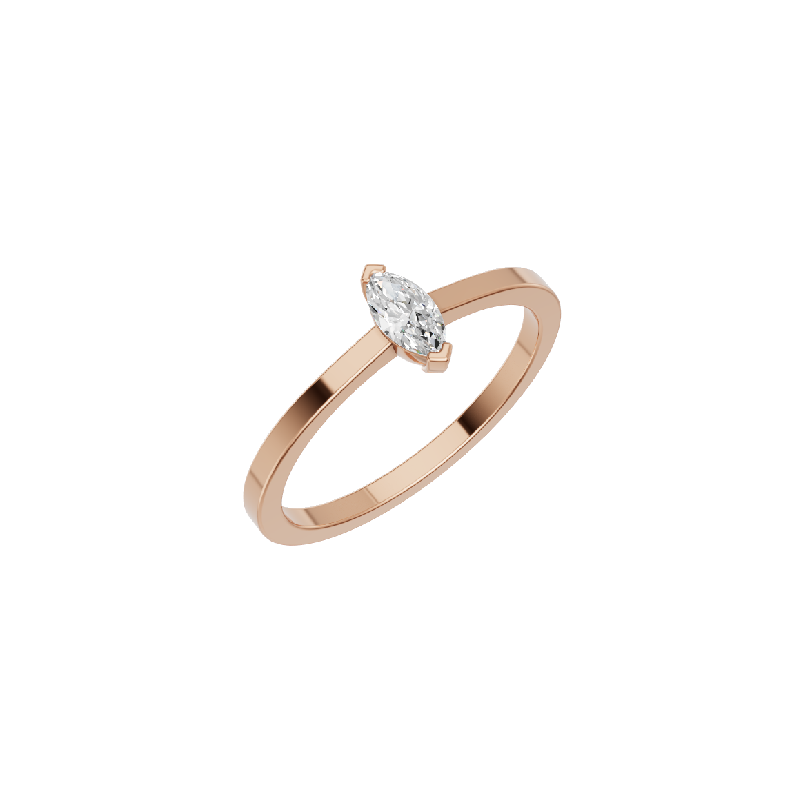 Marquise Cut Lab Grown Diamond Solitaire Ring