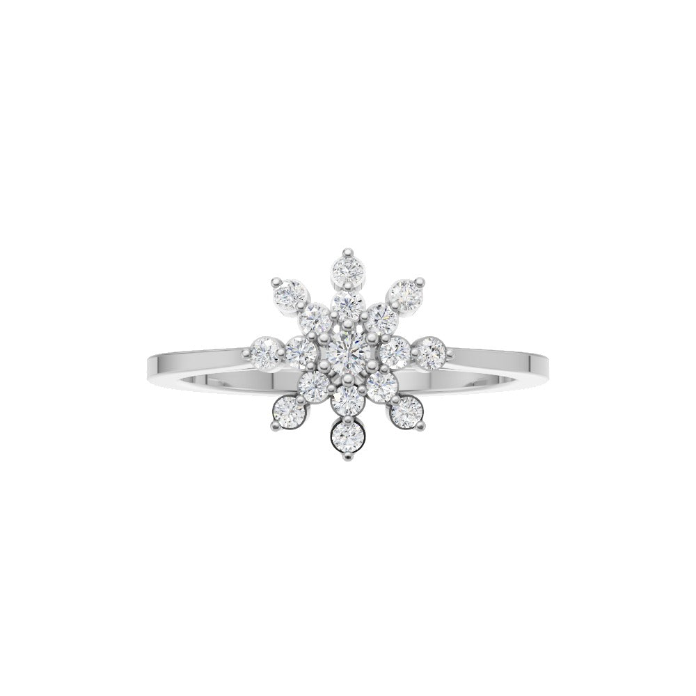 Floral Cluster Lab Grown Diamond Ring