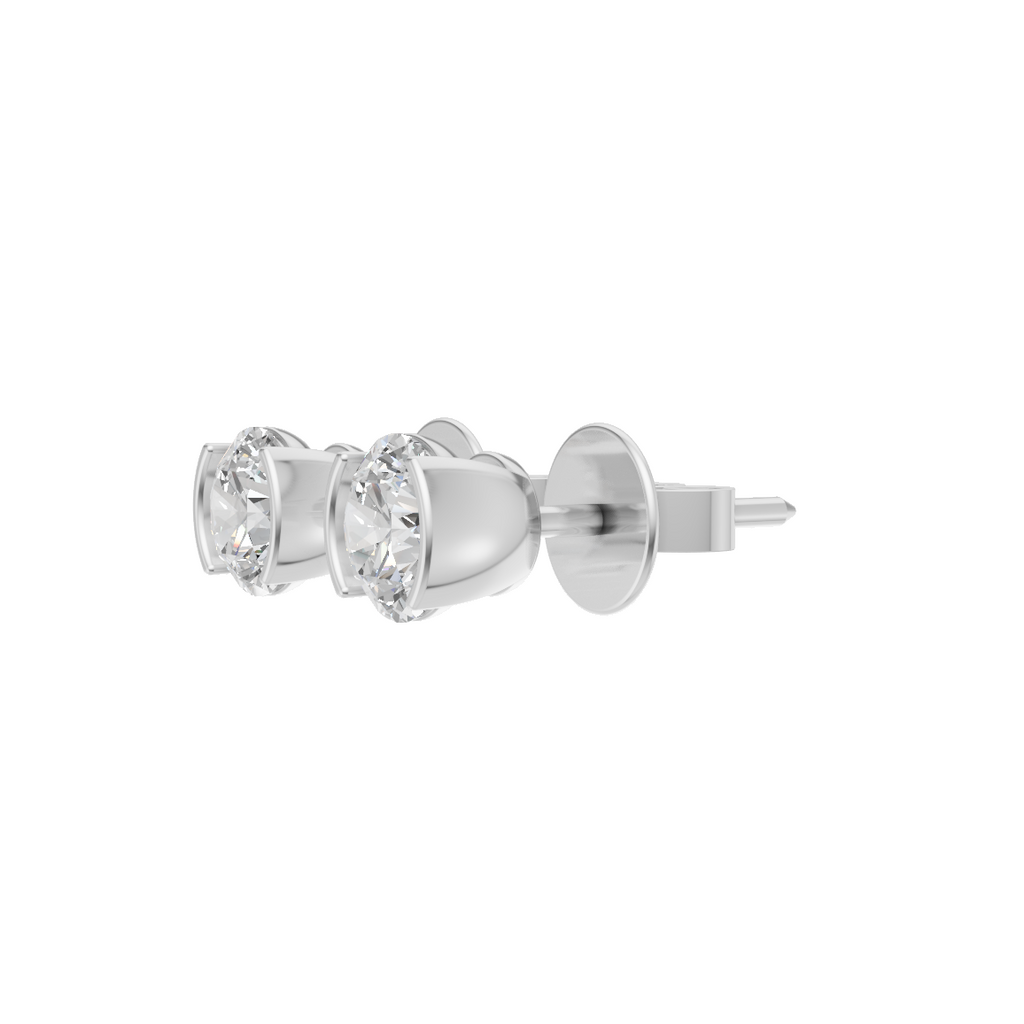 Round Cut Lab Grown Diamond Stud Earrings