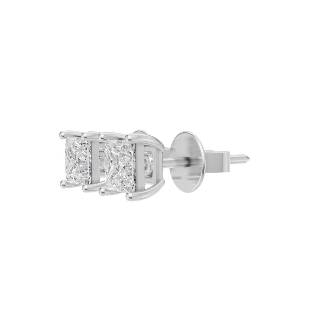 Princess Cut Lab Grown Diamond Stud Earrings