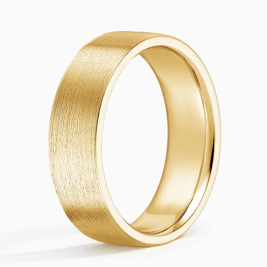 Classic Plain Wedding Band with Matte Finish 