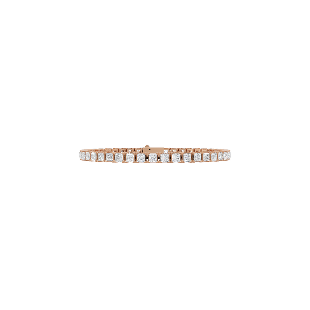 Princess Cut Lab Grown Diamond Tennis Bracelet VENFORA