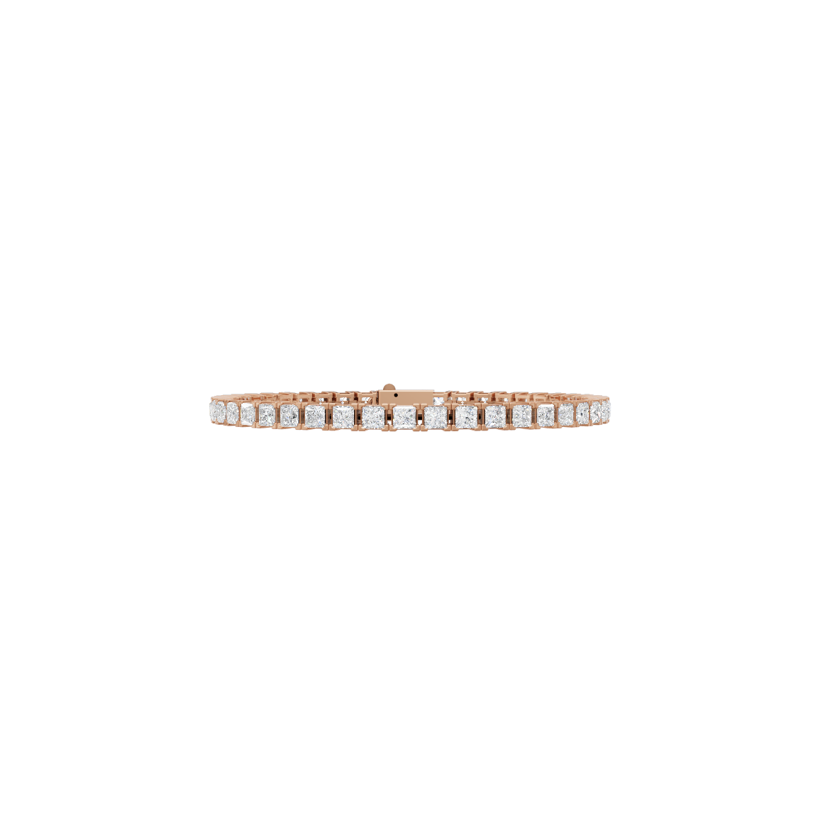 Princess Cut Lab Grown Diamond Tennis Bracelet VENFORA
