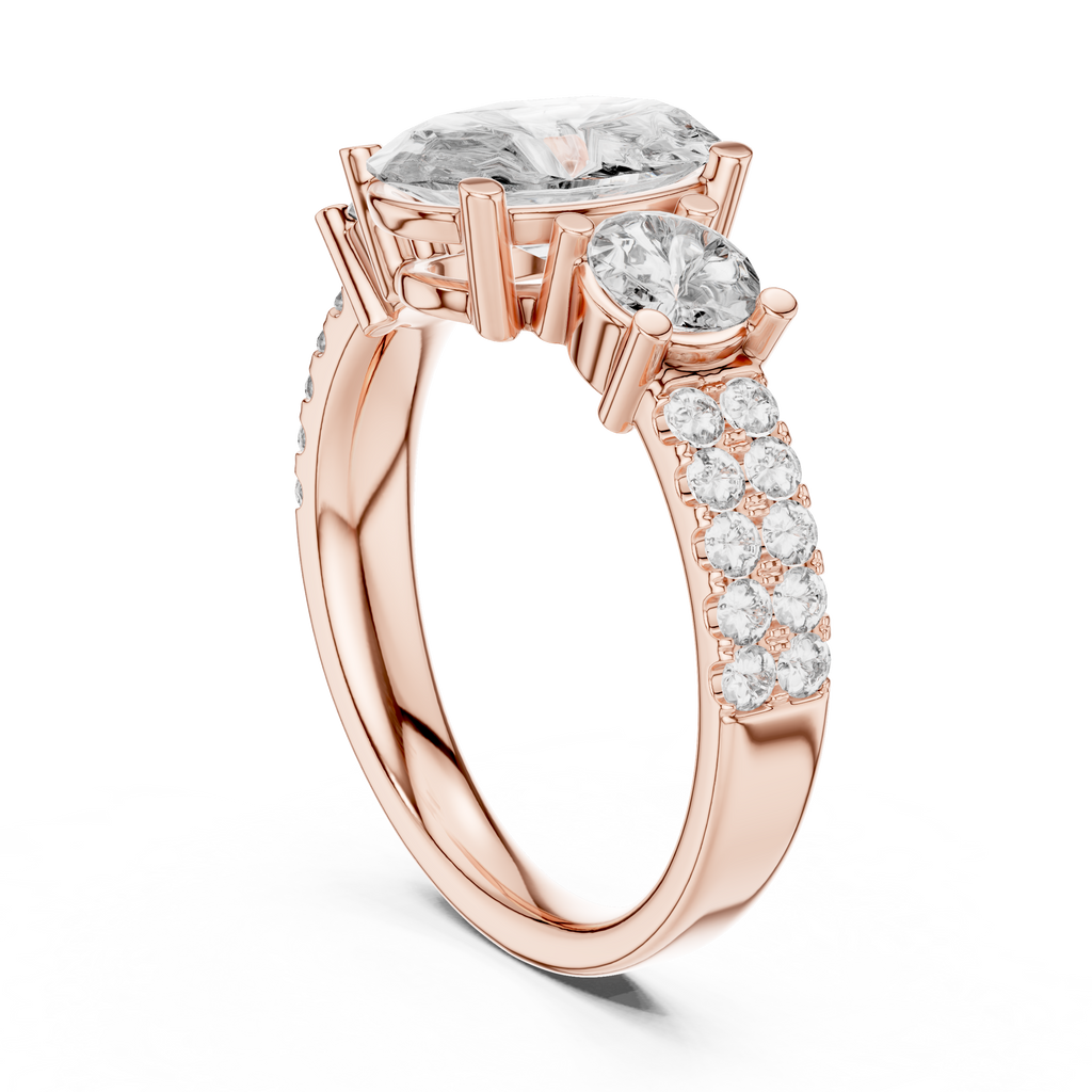 Oval Cut Three-Stone Diamond Ring My Store