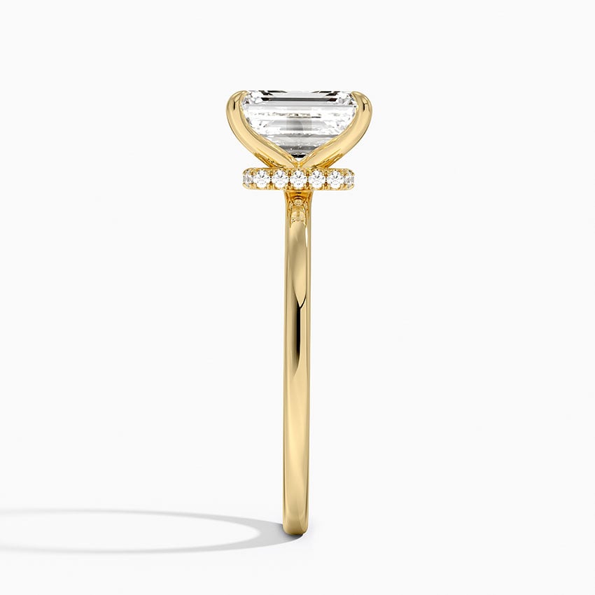 Emerald Cut Solitaire Diamond Engagement Ring 