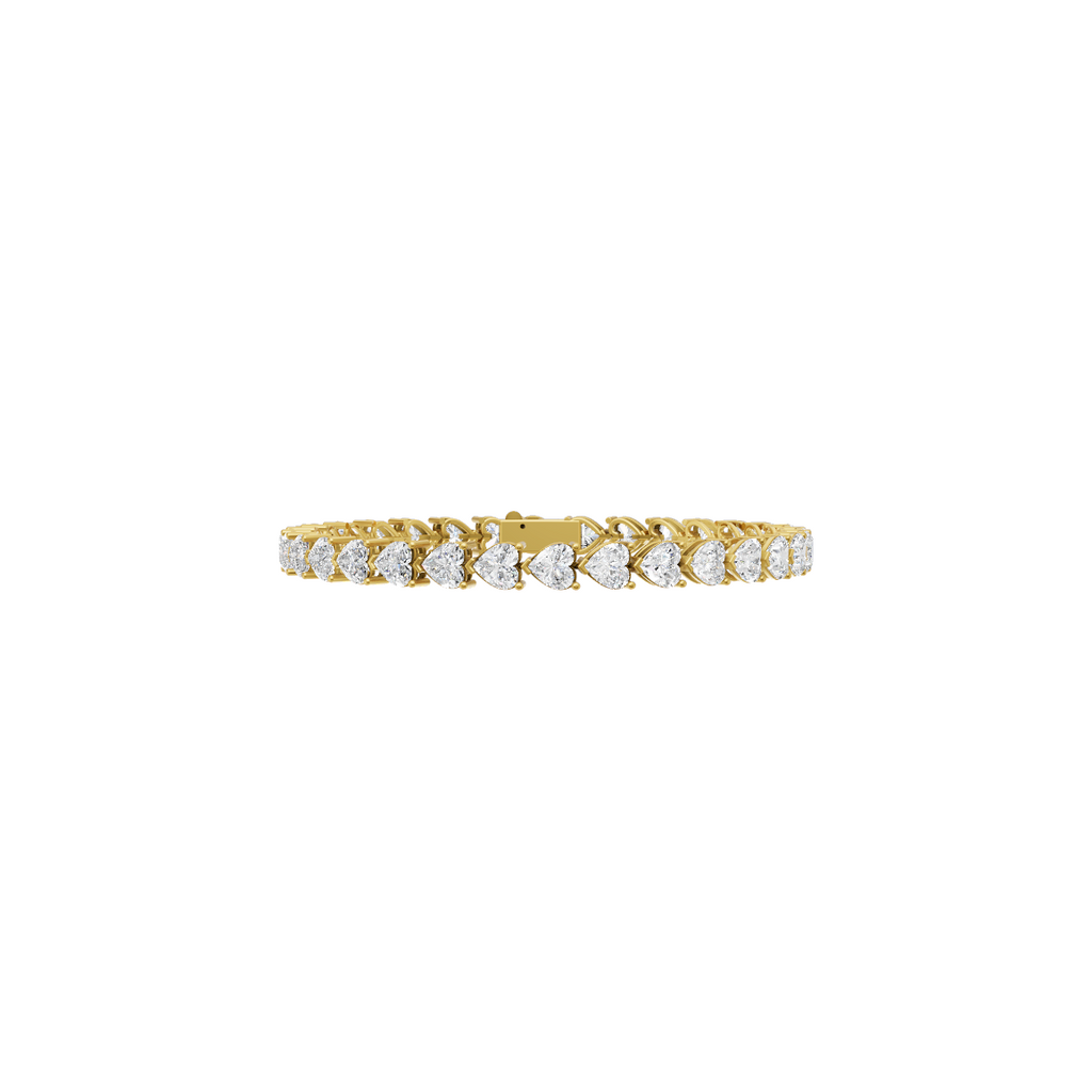 Heart Cut Lab Grown Diamond Tennis Bracelet VENFORA