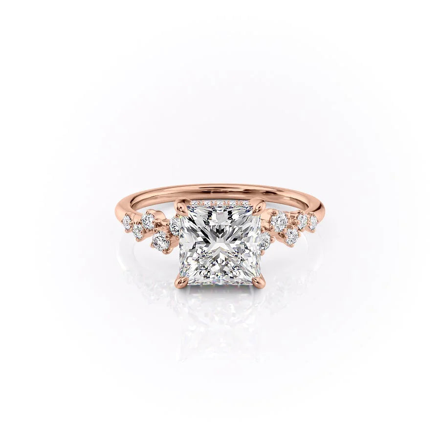 Princess - 18K Yellow Gold Princess Cut Diamond Engagement Ring My Store