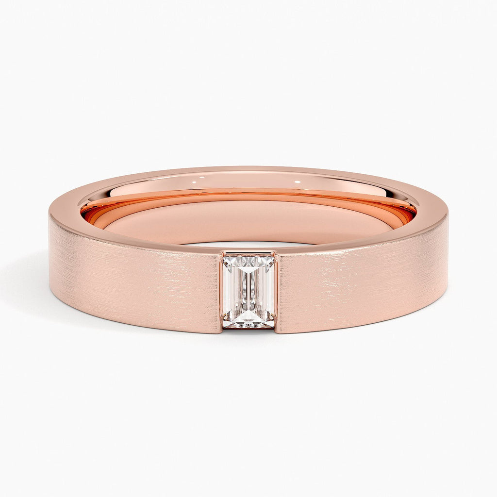 Modern Baguette Diamond Band in White Gold 
