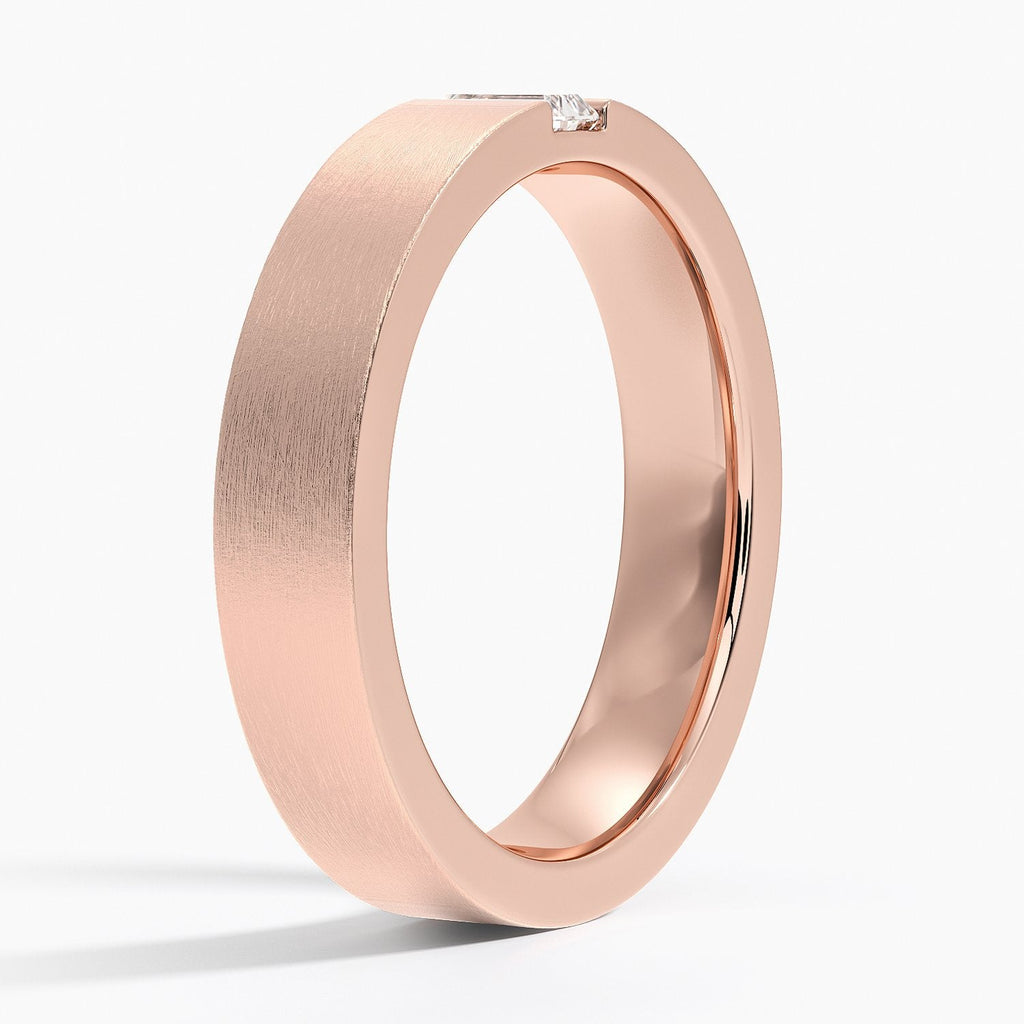 Modern Baguette Diamond Band in White Gold 