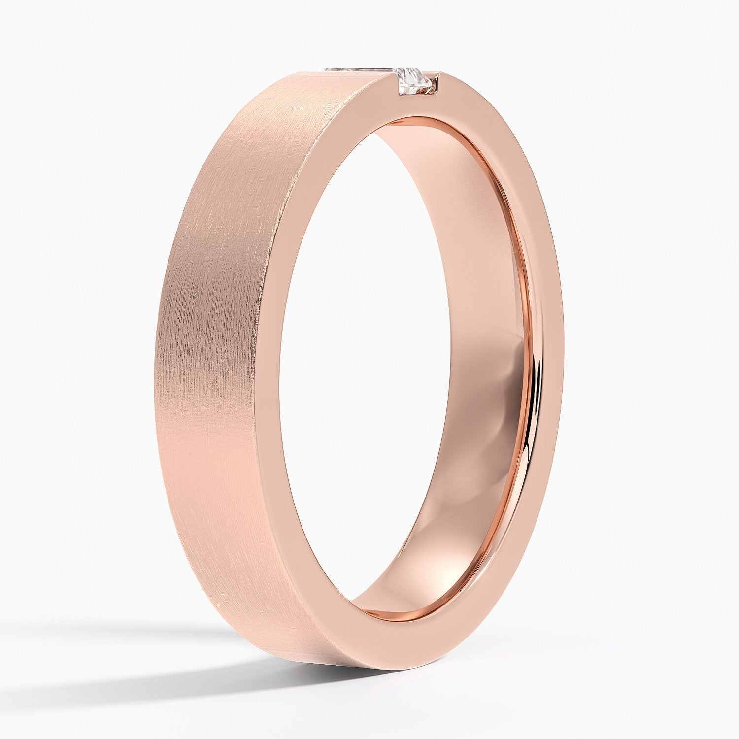 Modern Baguette Diamond Band in White Gold 