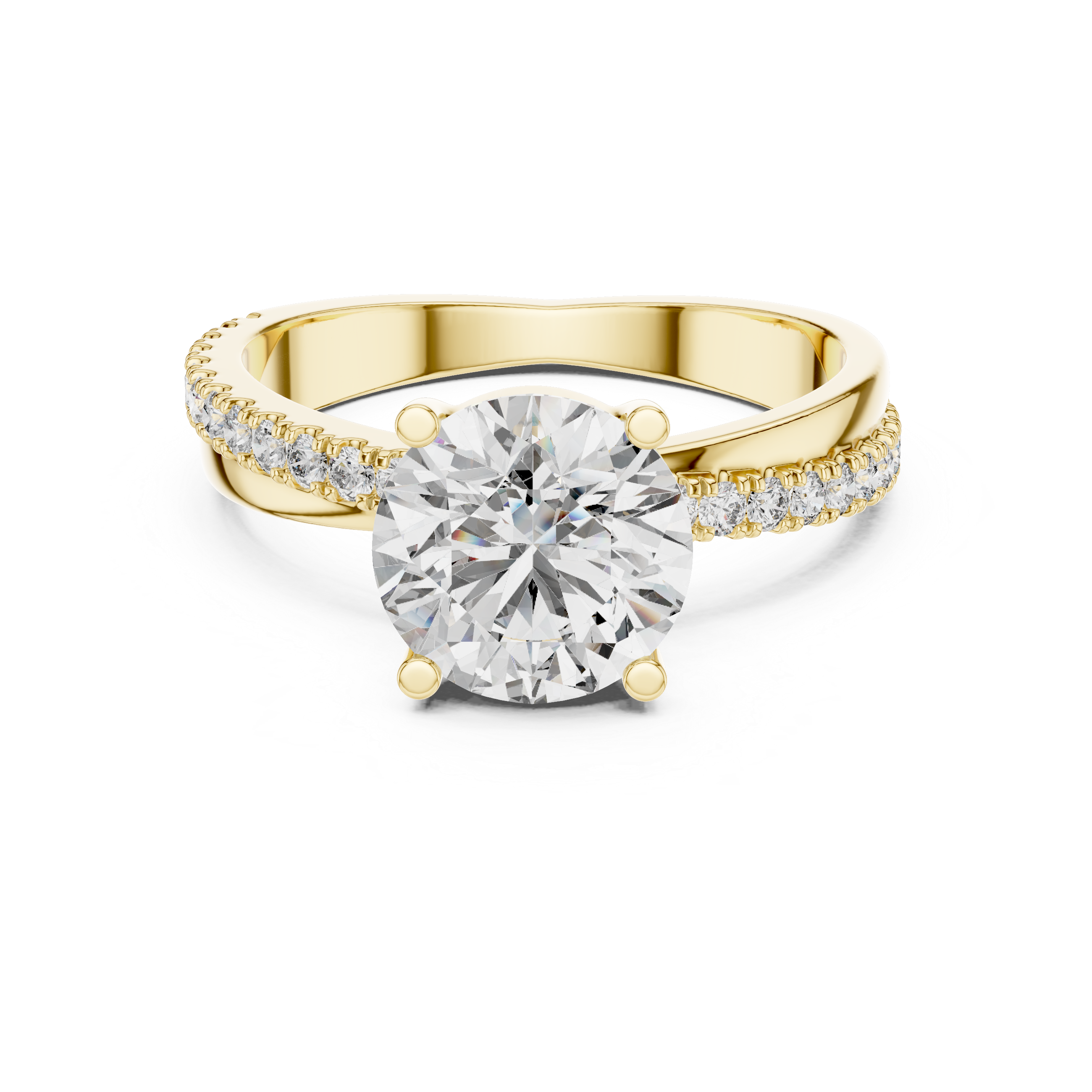 Round Brilliant Cut Solitaire Diamond Ring 