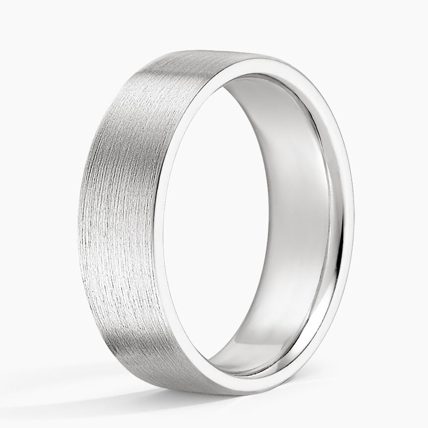 Classic Plain Wedding Band with Matte Finish 