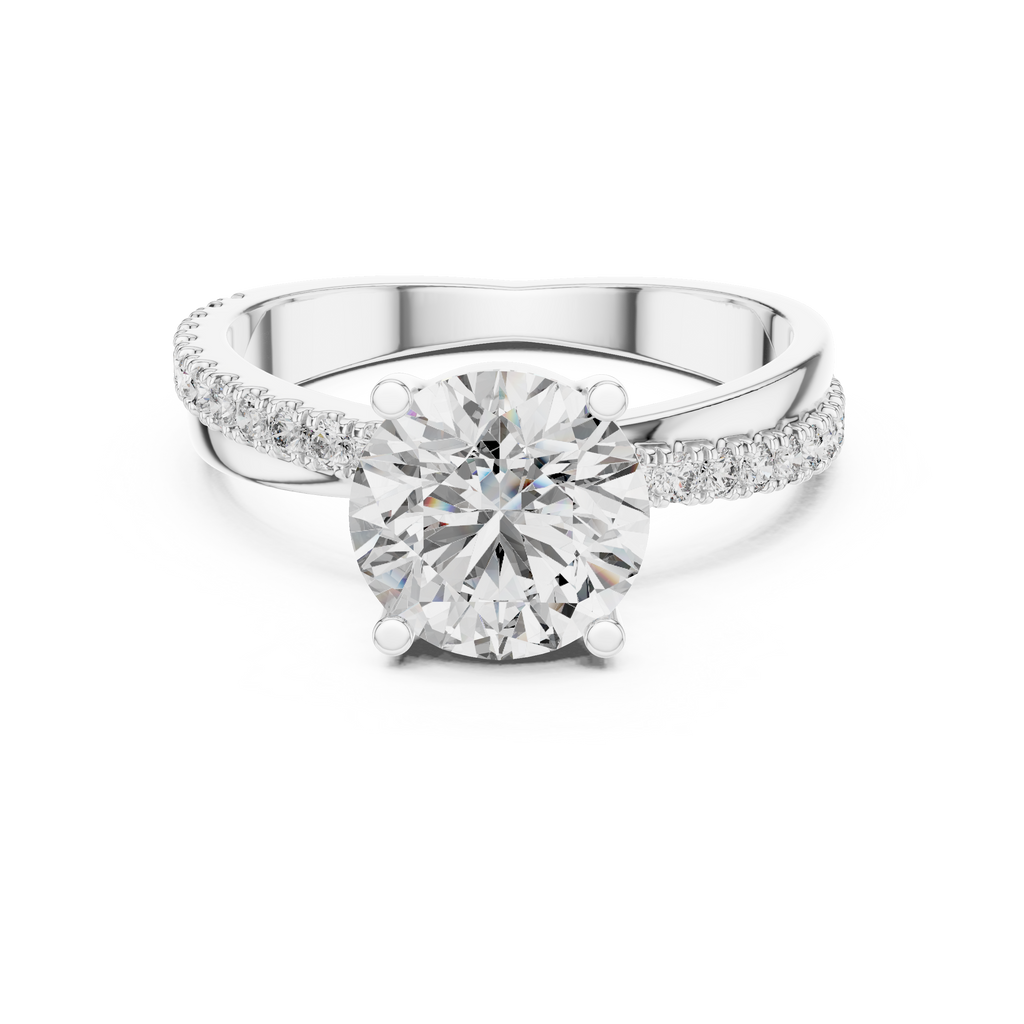 Round Brilliant Cut Solitaire Diamond Ring 