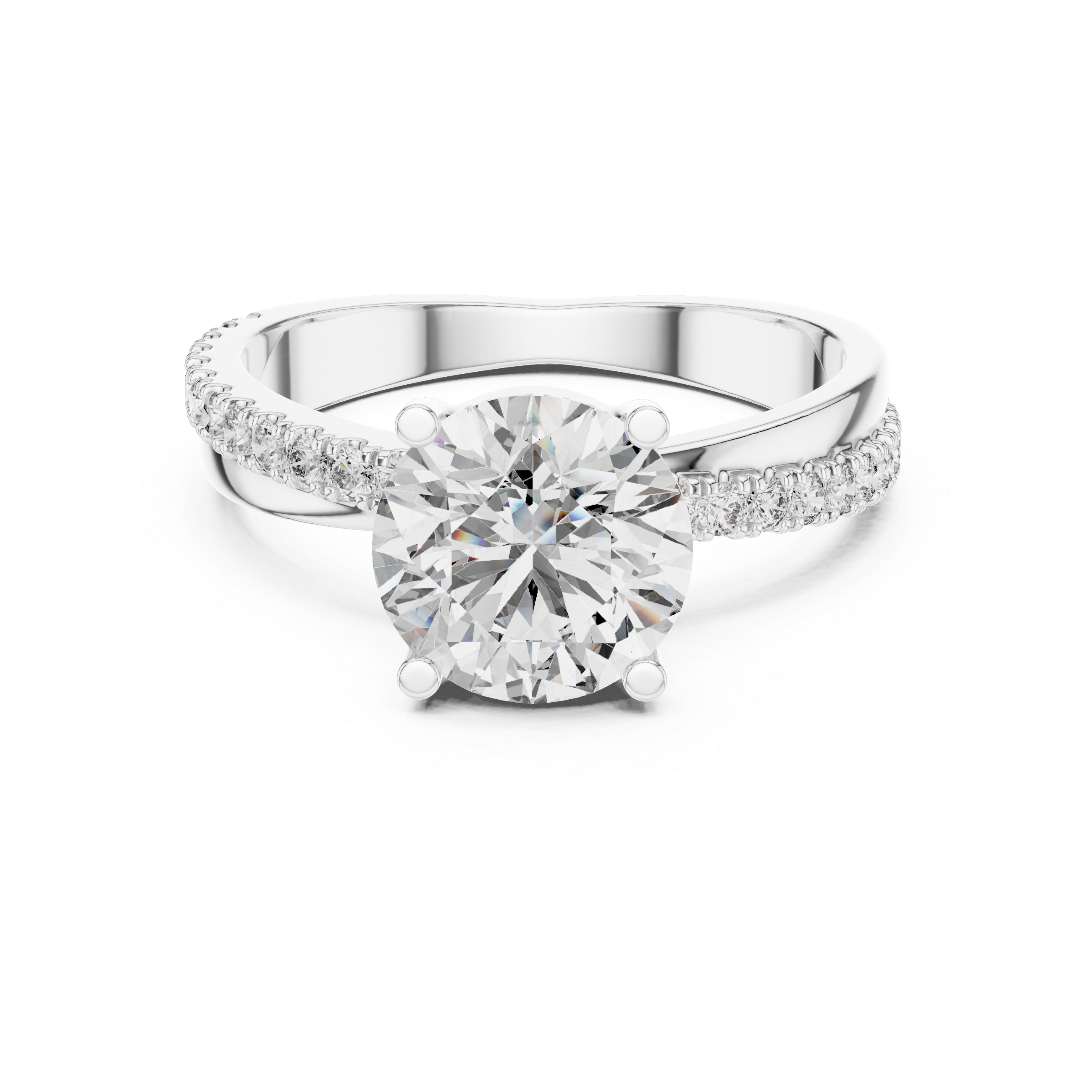 Round Brilliant Cut Solitaire Diamond Ring 
