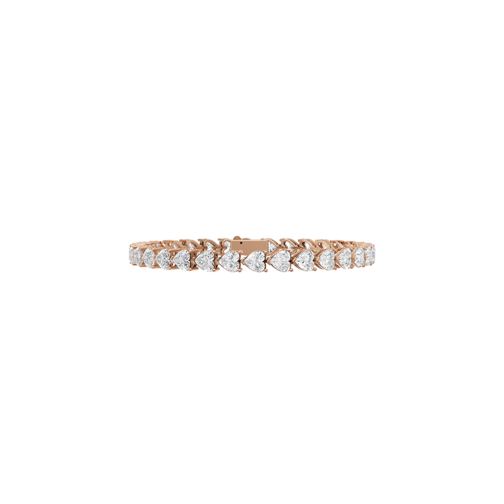 Heart Cut Lab Grown Diamond Tennis Bracelet VENFORA