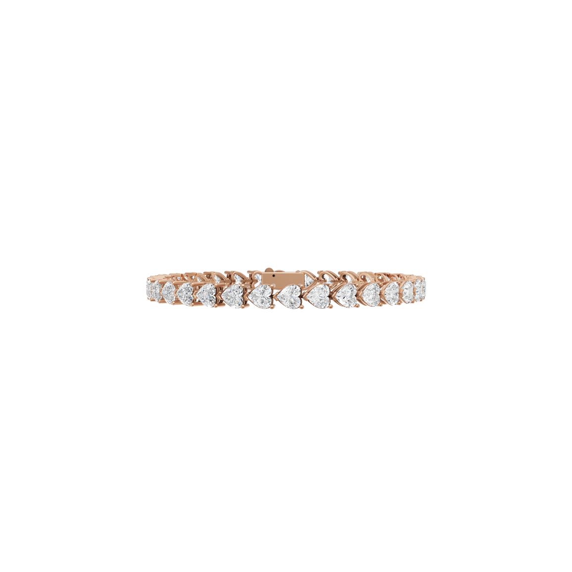Heart Cut Lab Grown Diamond Tennis Bracelet VENFORA