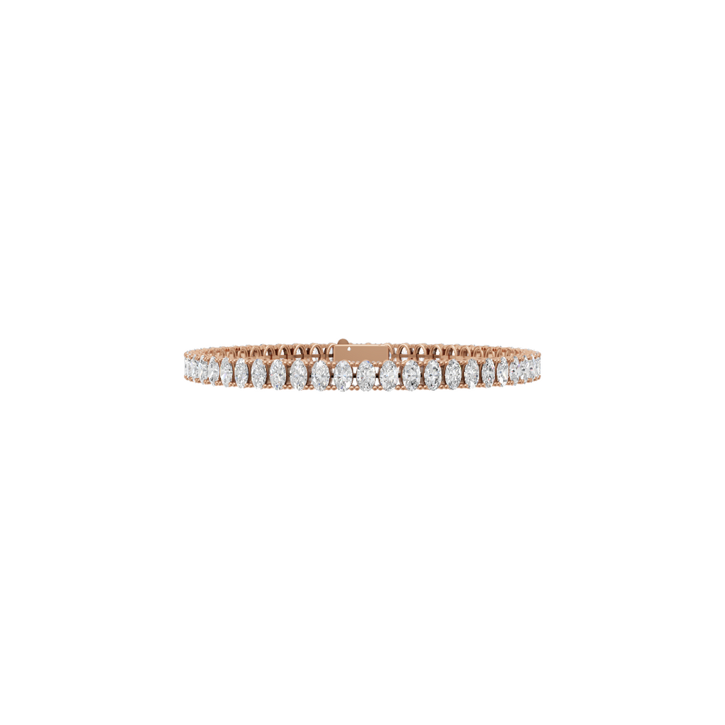 Oval Cut Lab Grown Diamond Tennis Bracele VENFORA