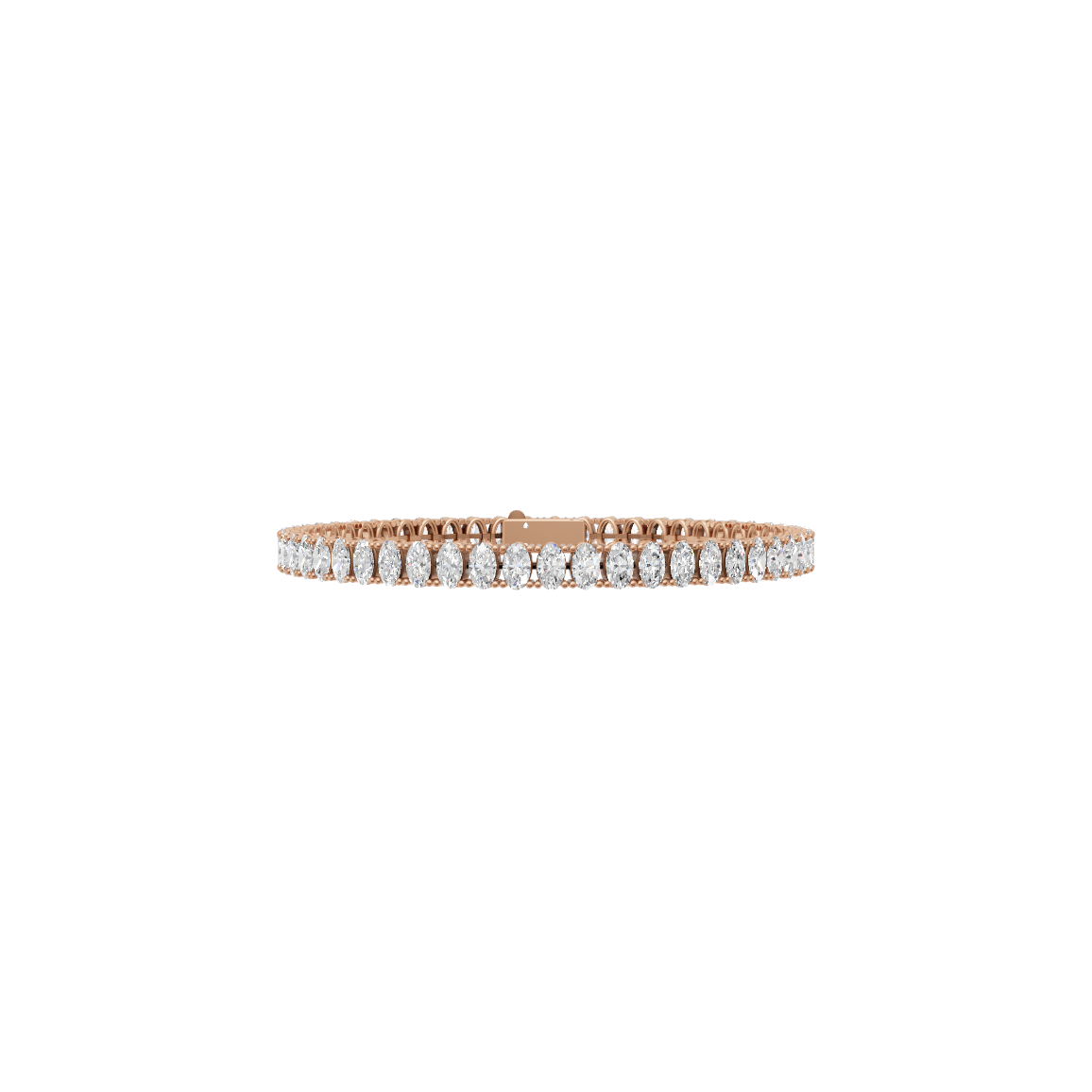 Oval Cut Lab Grown Diamond Tennis Bracele VENFORA