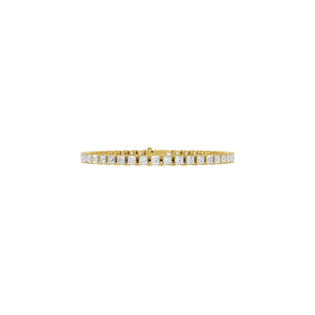 Princess Cut Lab Grown Diamond Tennis Bracelet VENFORA