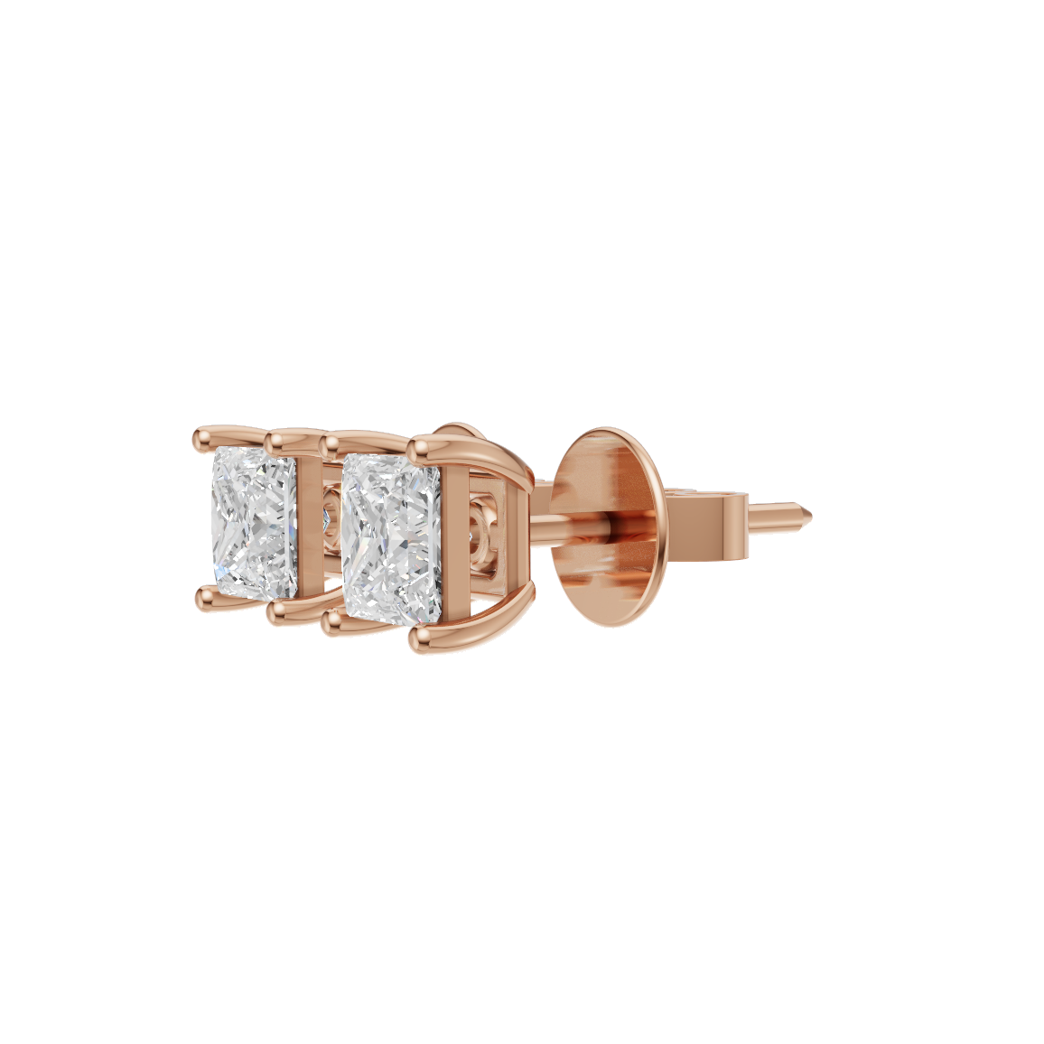 Princess Cut Lab Grown Diamond Stud Earrings My Store