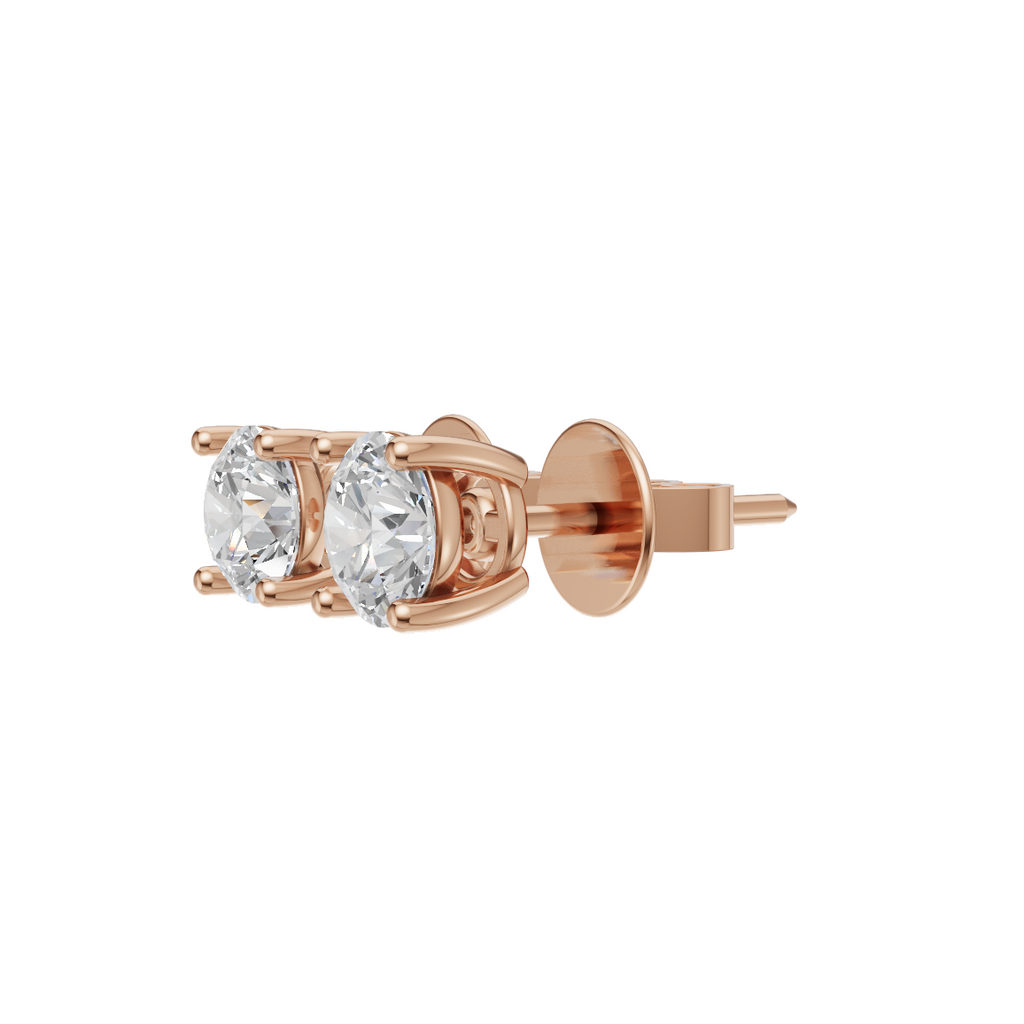 Round Cut Lab Grown Diamond Stud Earrings My Store