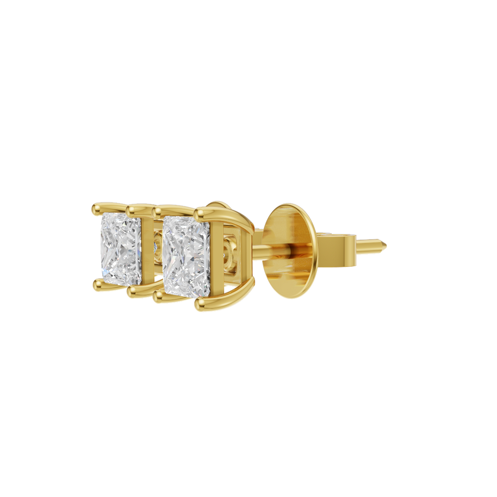 Princess Cut Lab Grown Diamond Stud Earrings My Store