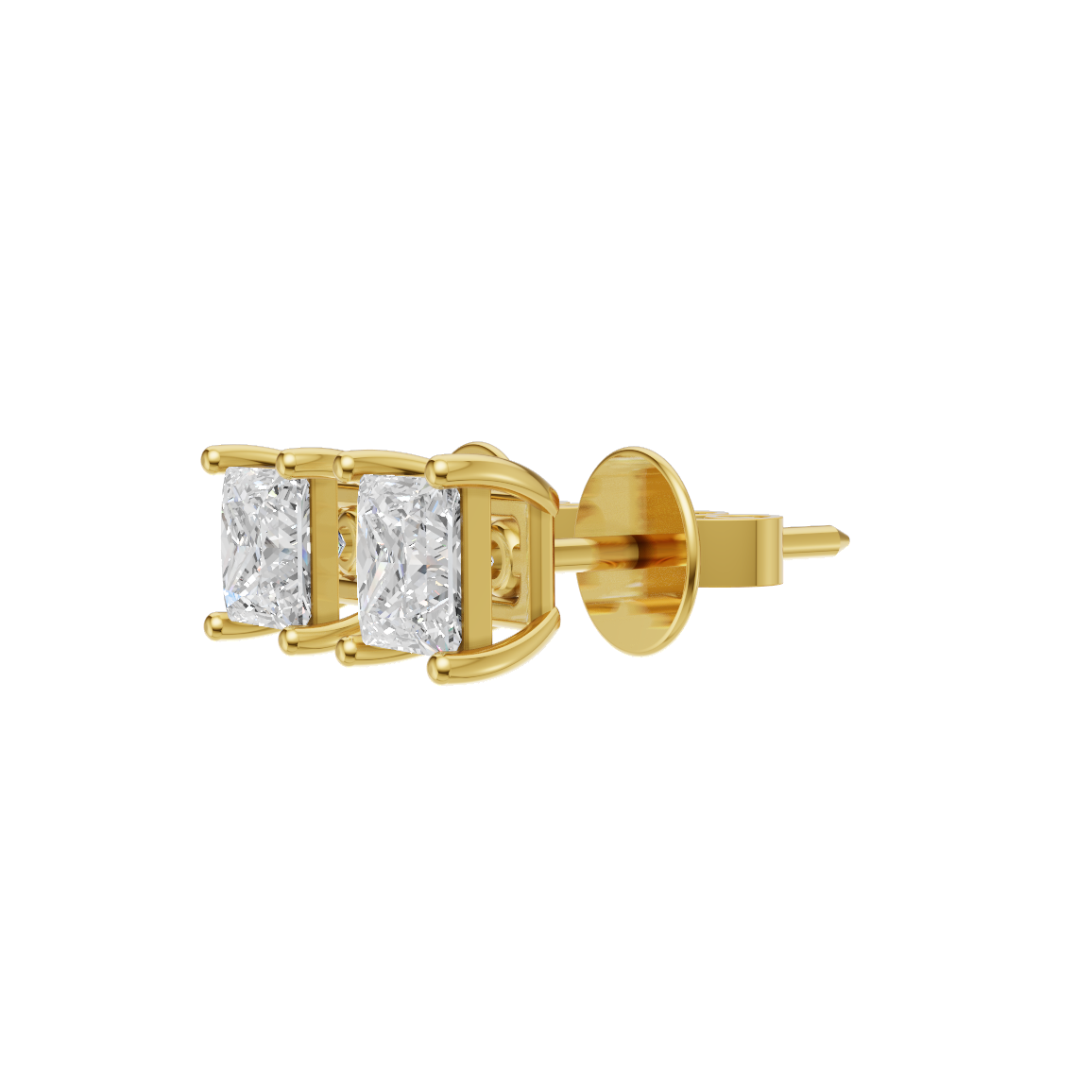 Princess Cut Lab Grown Diamond Stud Earrings My Store