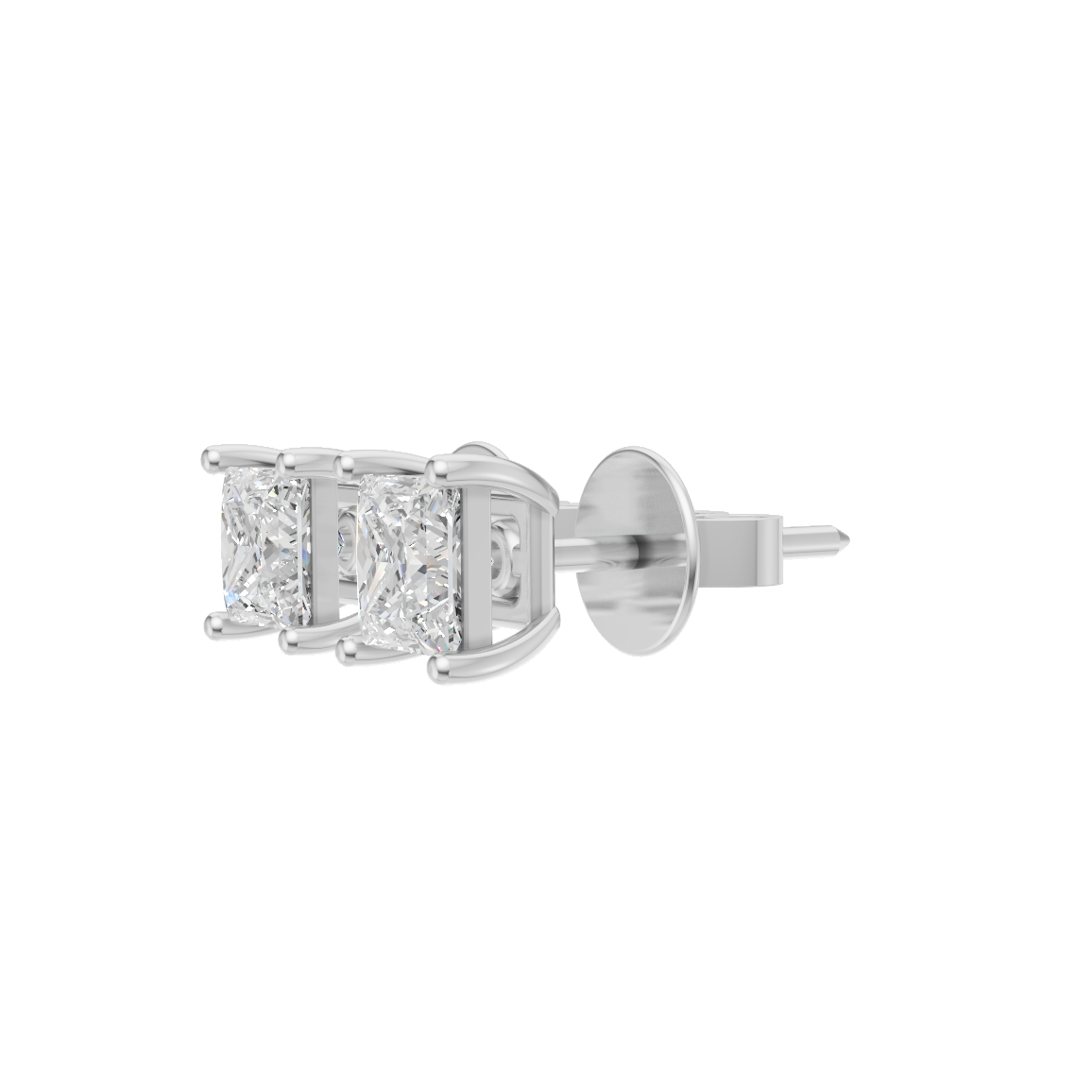 Princess Cut Lab Grown Diamond Stud Earrings My Store