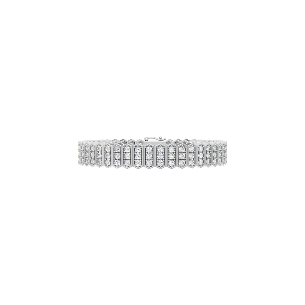 Hexagon Link Lab Grown Diamond Tennis Bracelet VENFORA