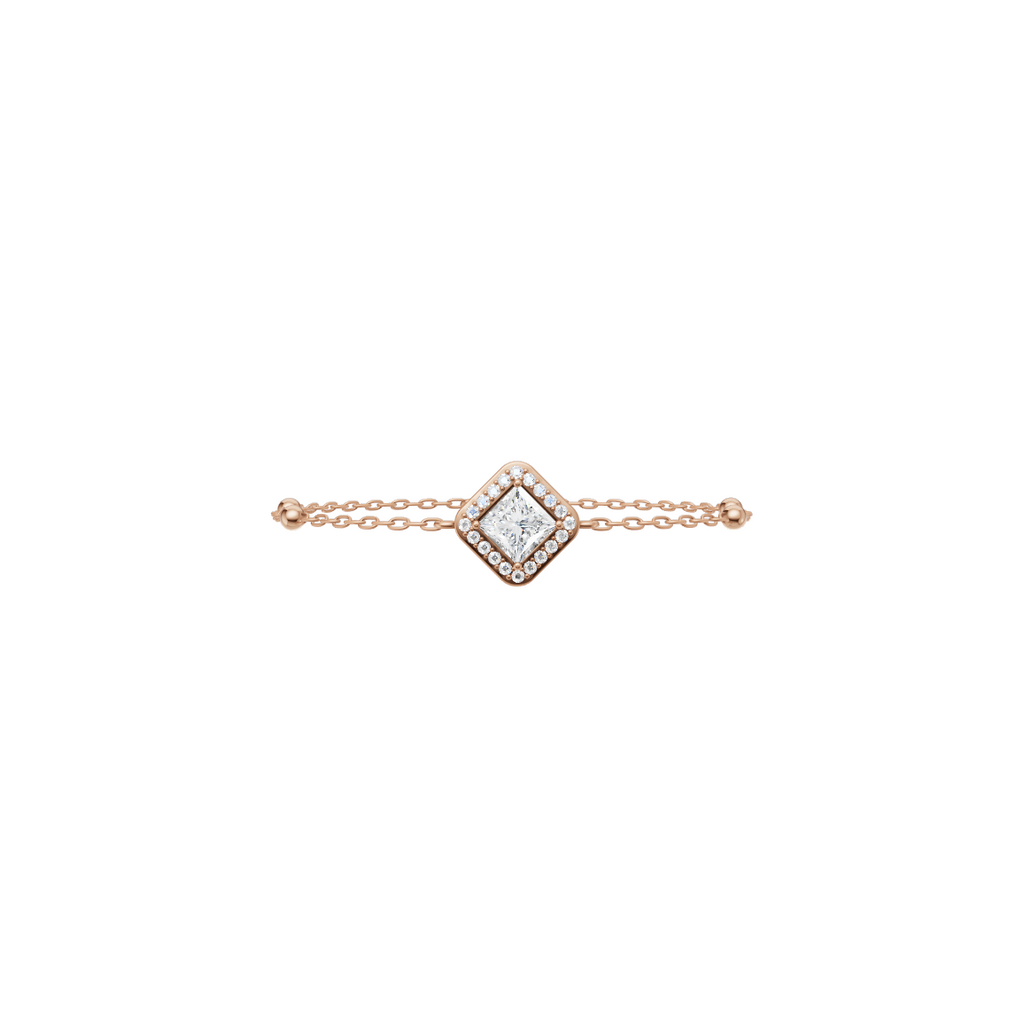 Princess Cut Lab Grown Diamond Halo Bracelet VENFORA