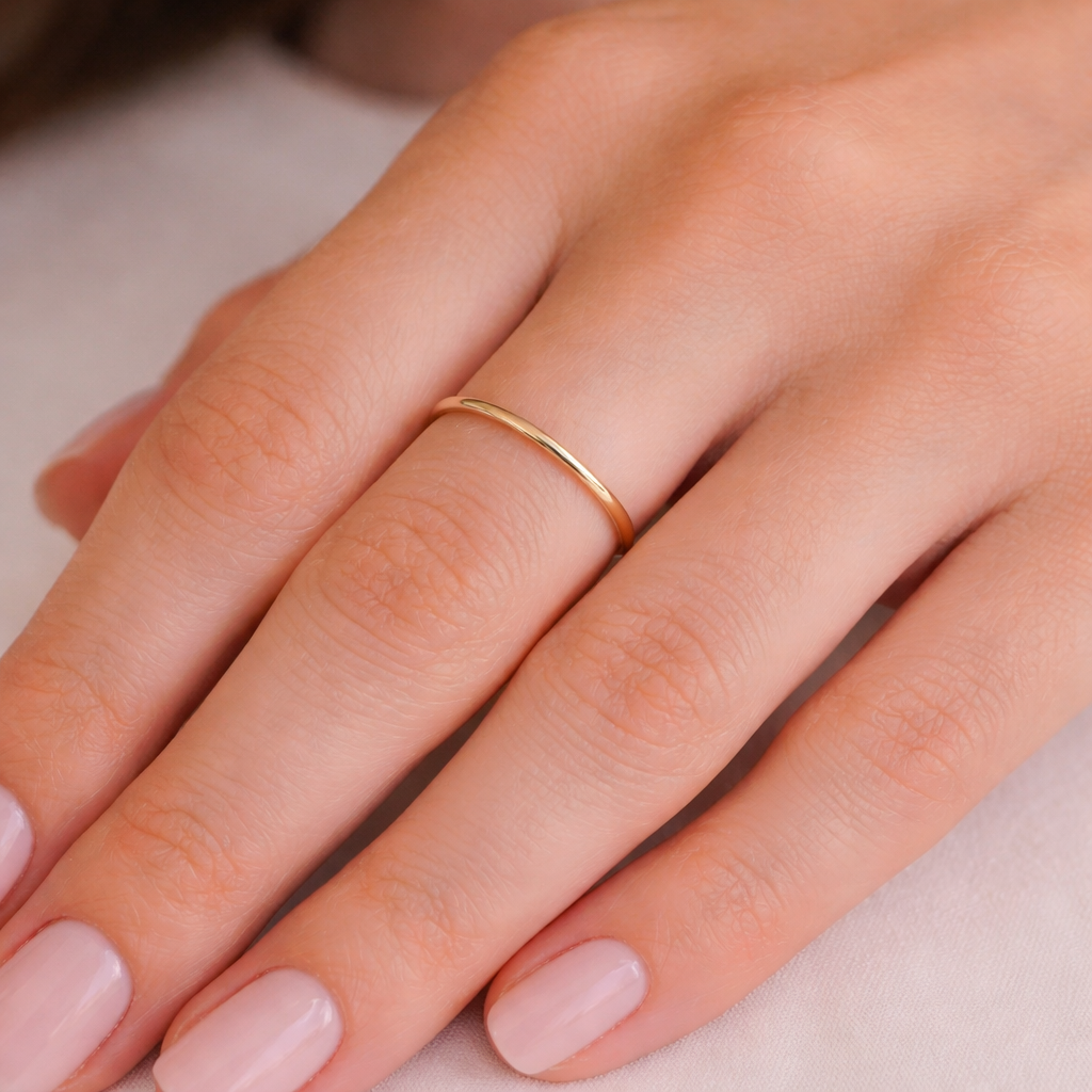 Classic 1.5mm Plain Band Ring VENFORA
