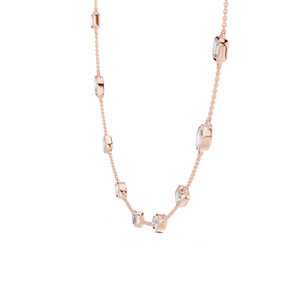 Everyday Elegance Mixed Cut Diamond Necklace 