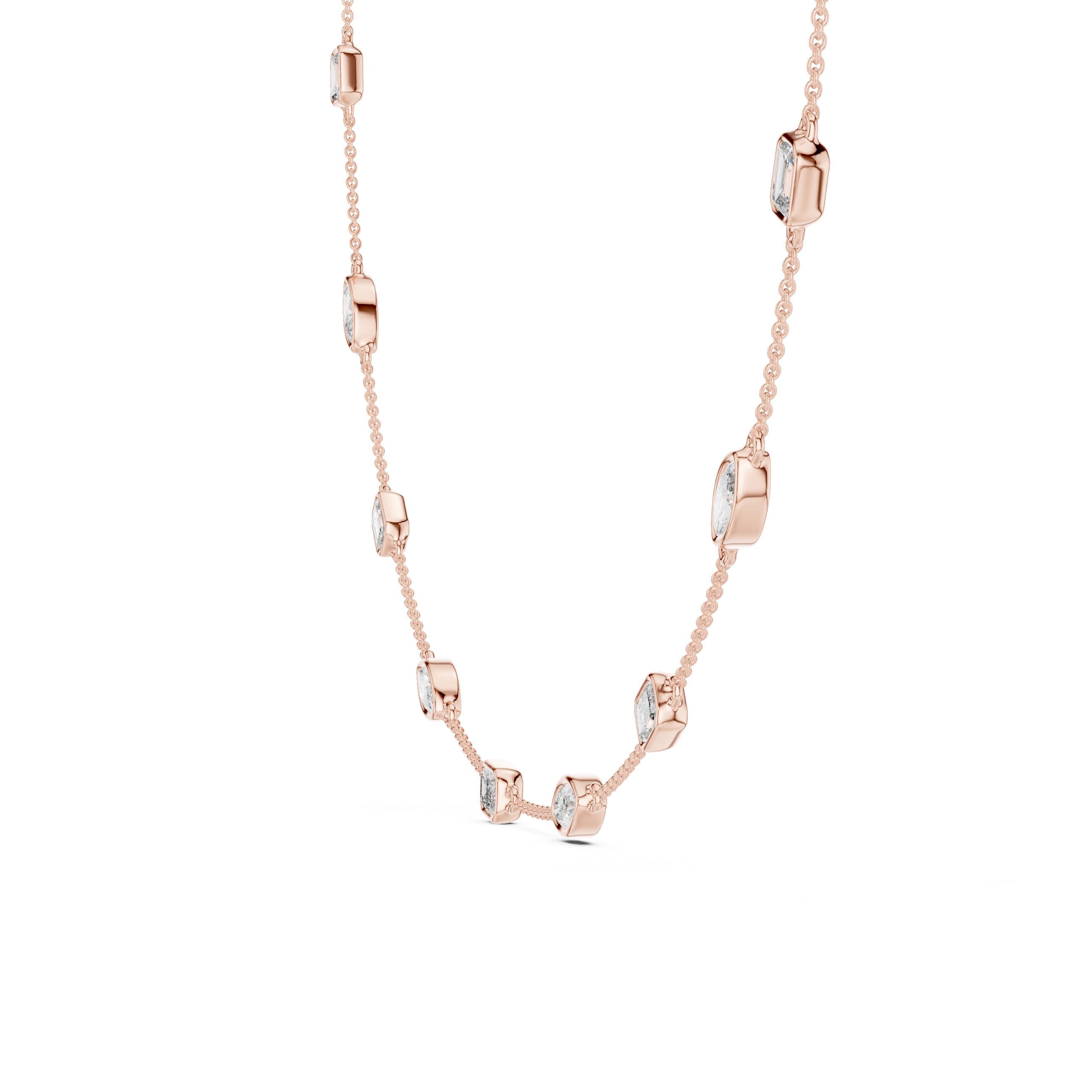 Everyday Elegance Mixed Cut Diamond Necklace 