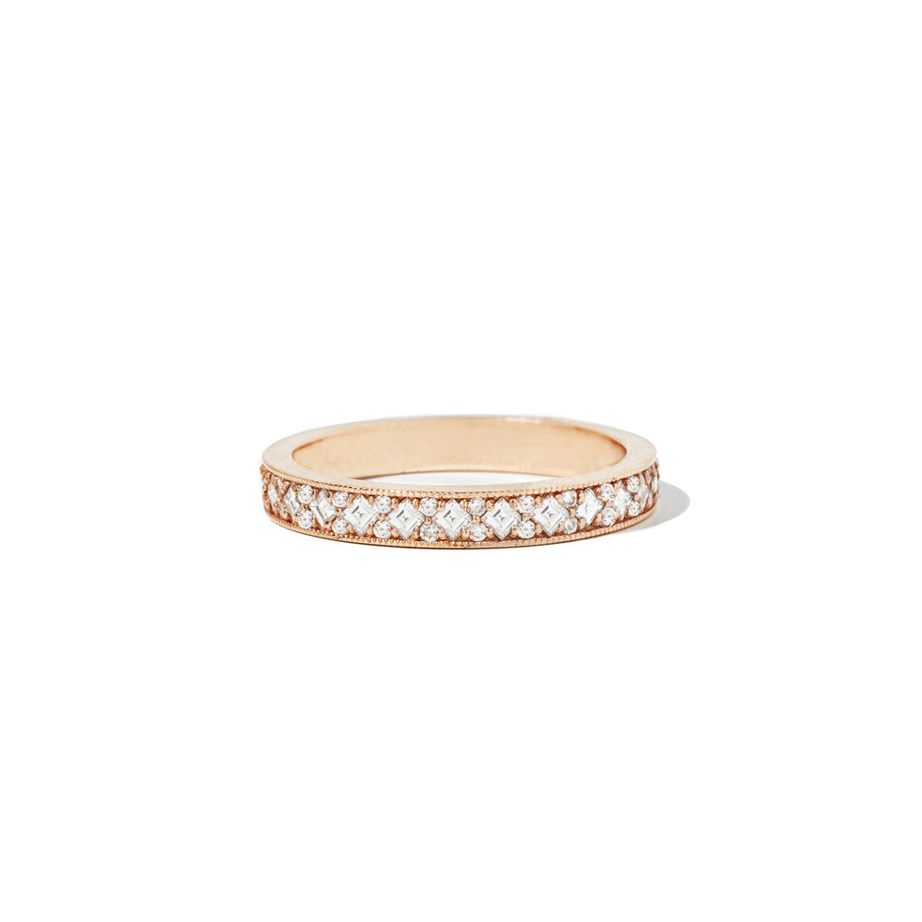 Diamond Channel Set Eternity Band Ring VENFORA