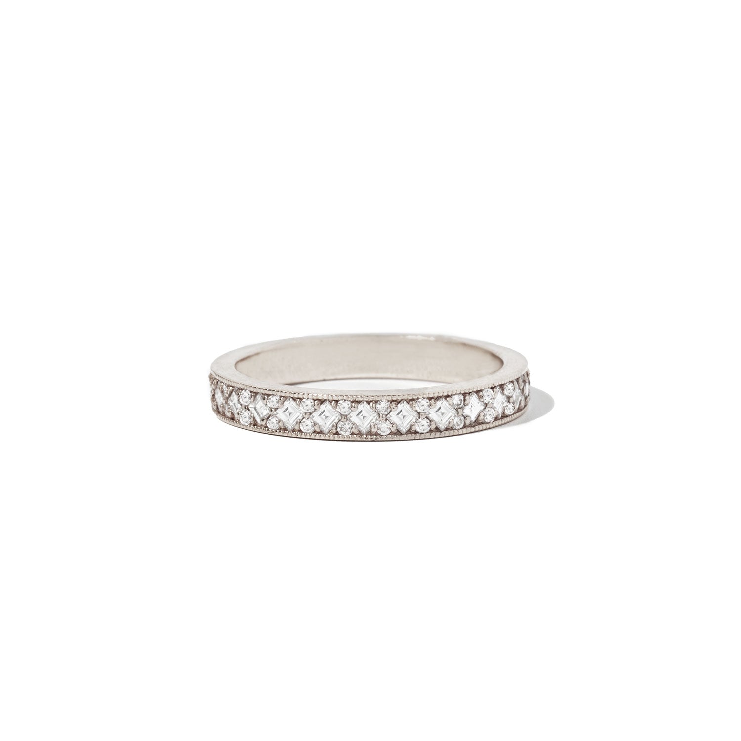Diamond Channel Set Eternity Band Ring VENFORA