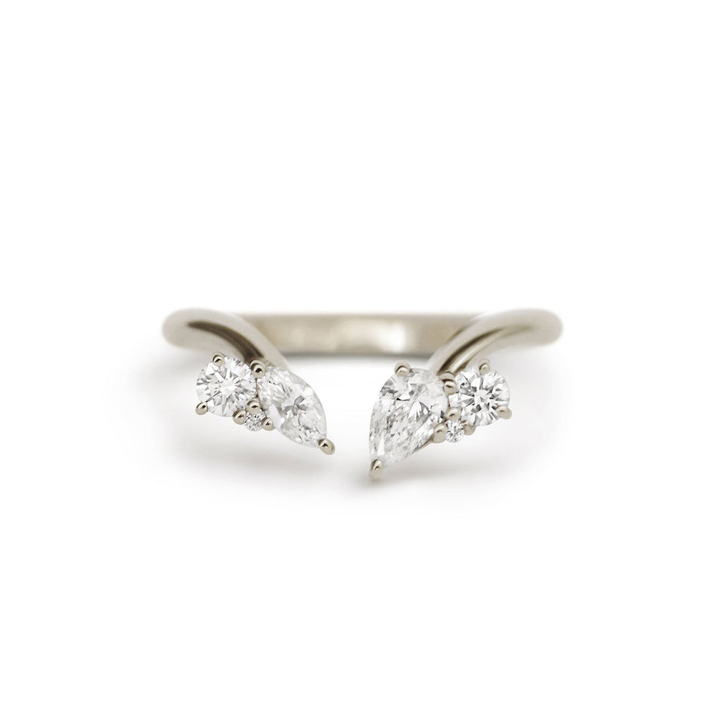 Open Toi et Moi Diamond Bypass Ring VENFORA