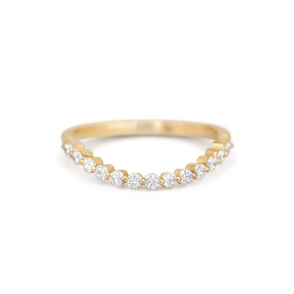 Round Diamond Half Eternity Band Ring VENFORA