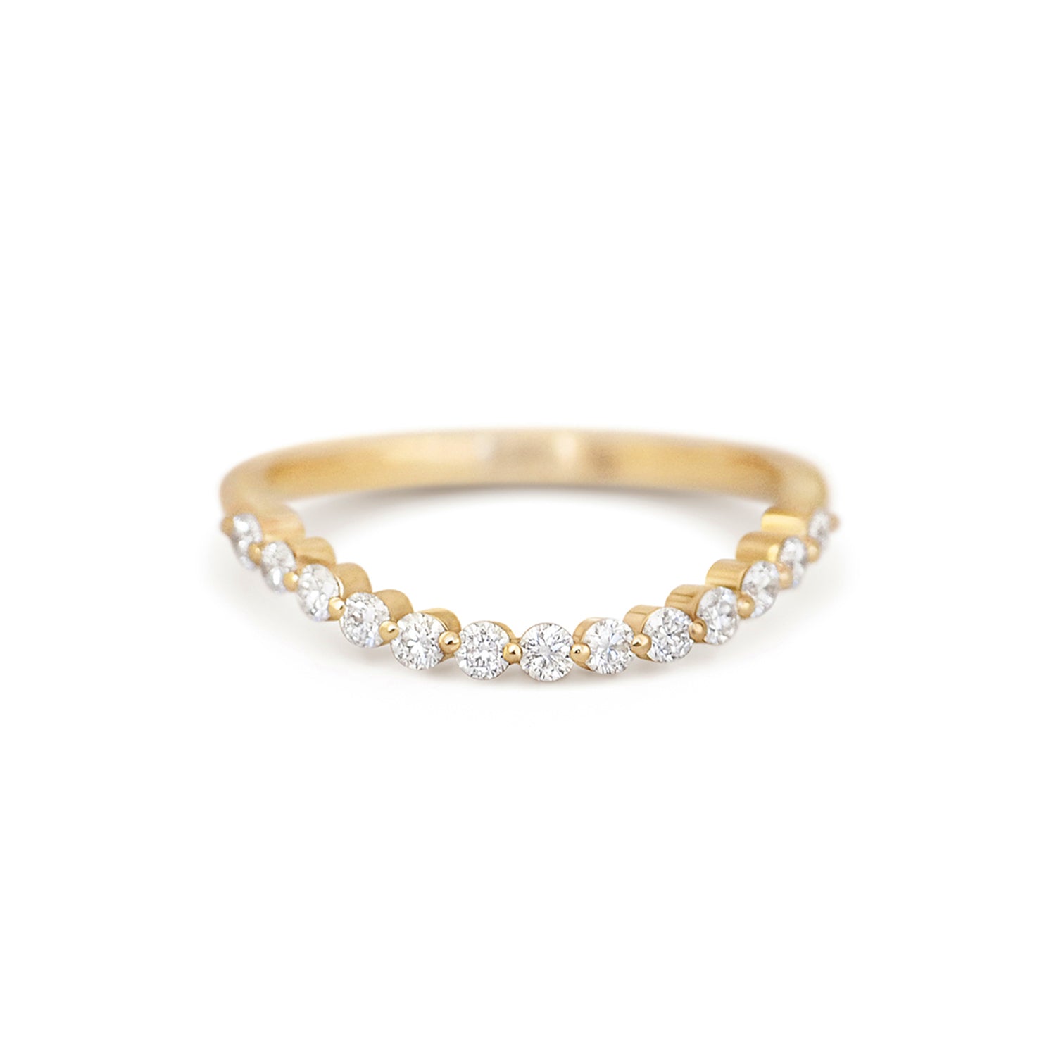 Round Diamond Half Eternity Band Ring VENFORA
