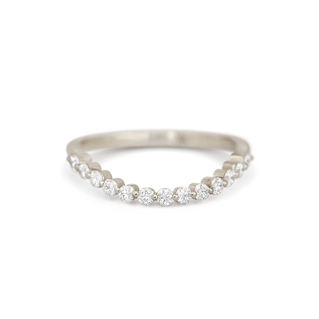 Round Diamond Half Eternity Band Ring VENFORA