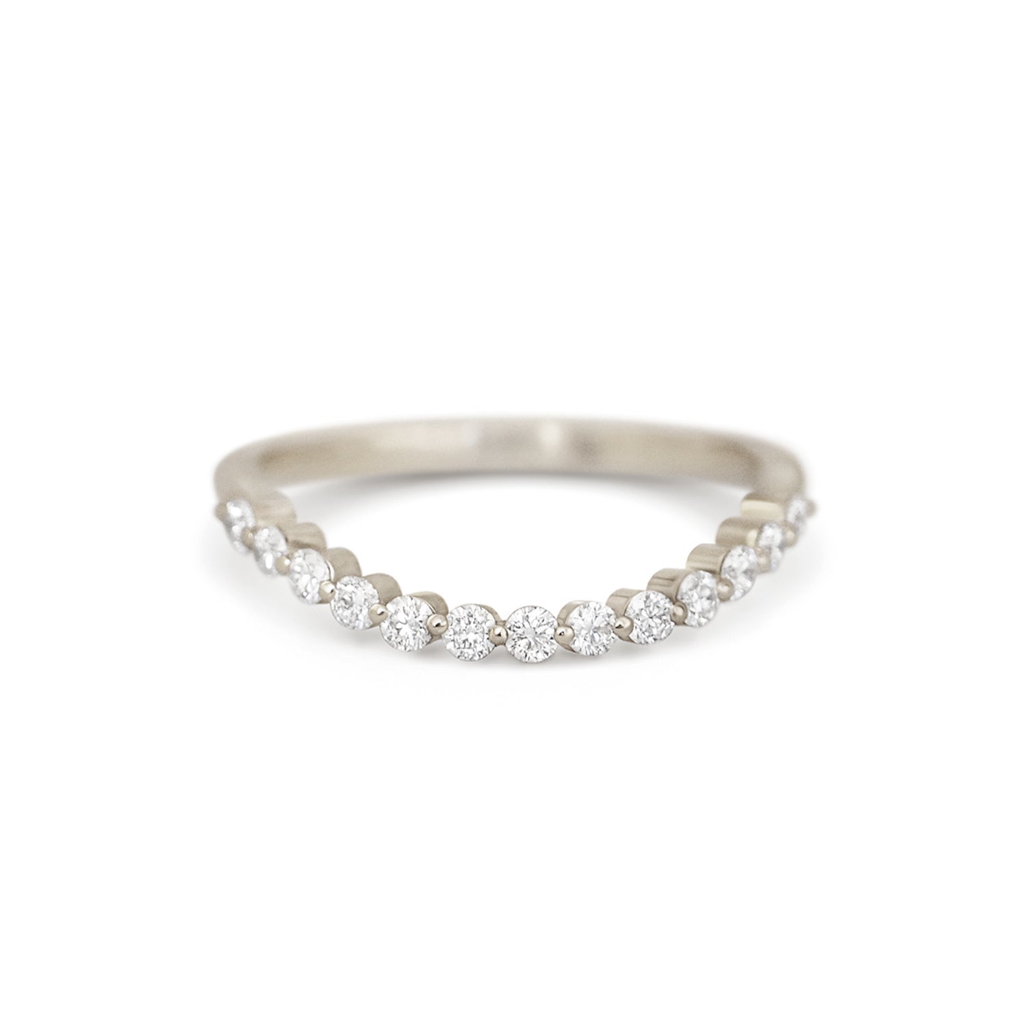 Round Diamond Half Eternity Band Ring VENFORA