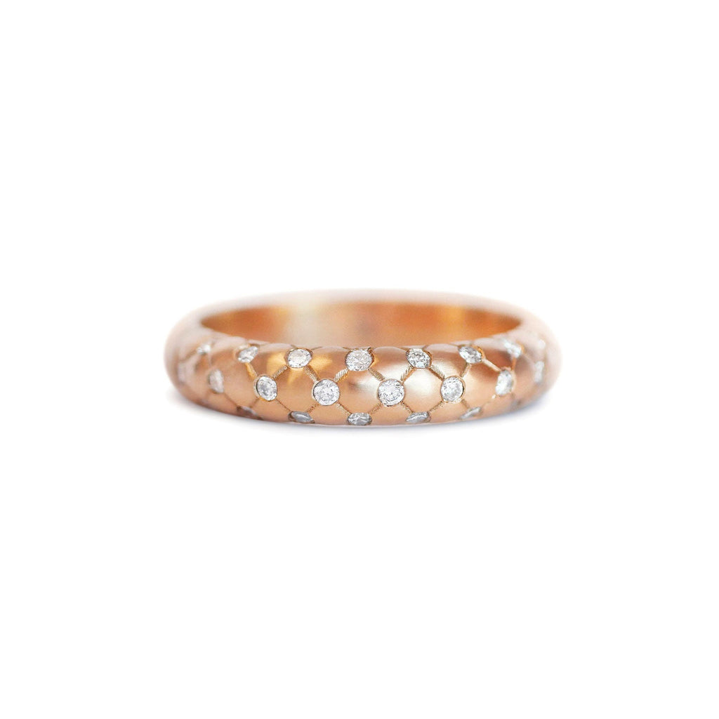 Diamond Pillow Band Ring VENFORA