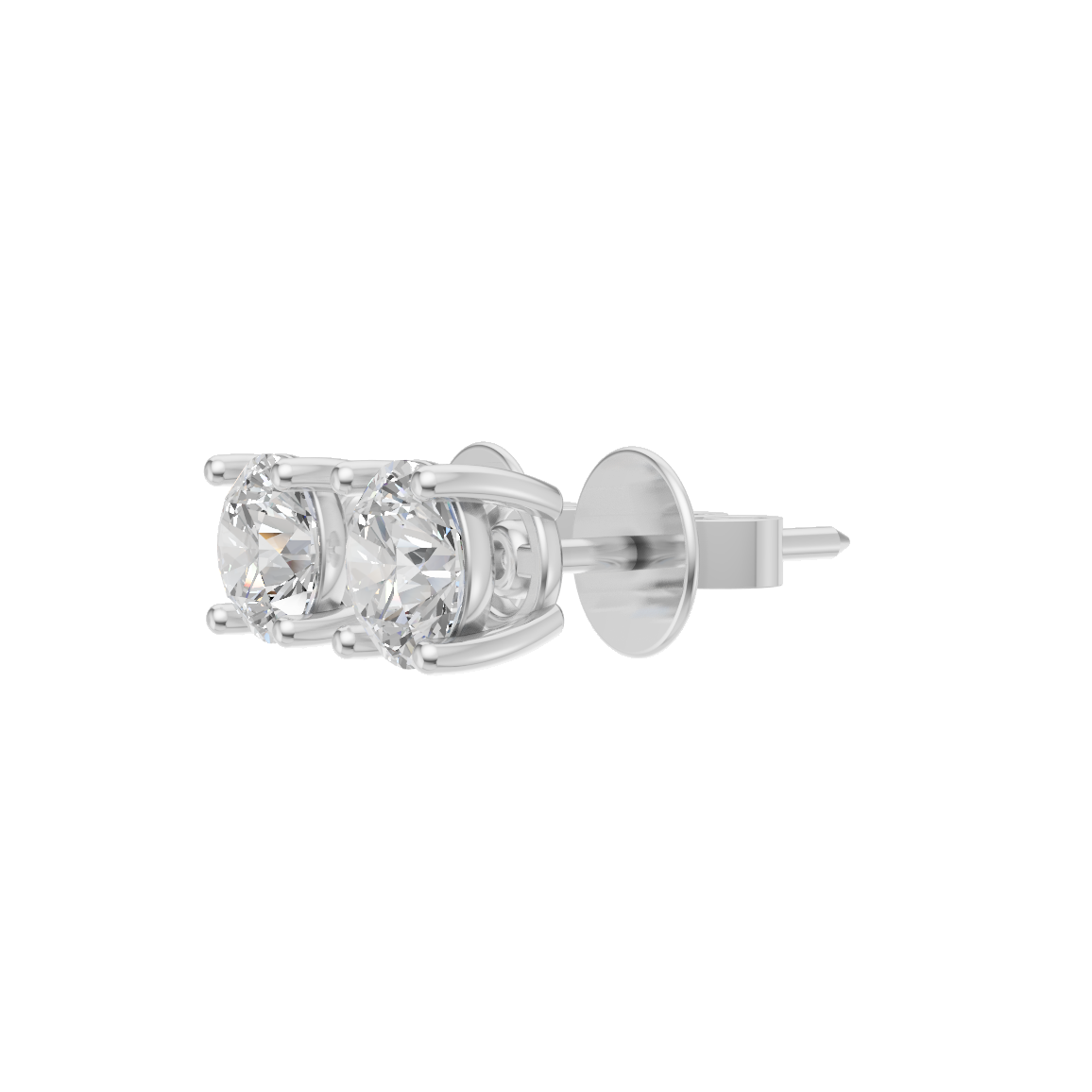 Round Cut Lab Grown Diamond Stud Earrings My Store